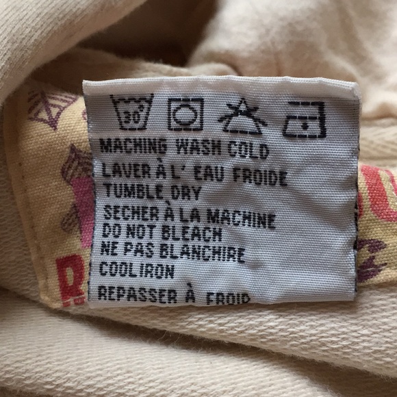 Billabong cream hoodie/copper script logo/Pockets - Picture 8 of 8